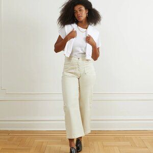 Loup - Simone Wide Crop Pants - Salt - Medium